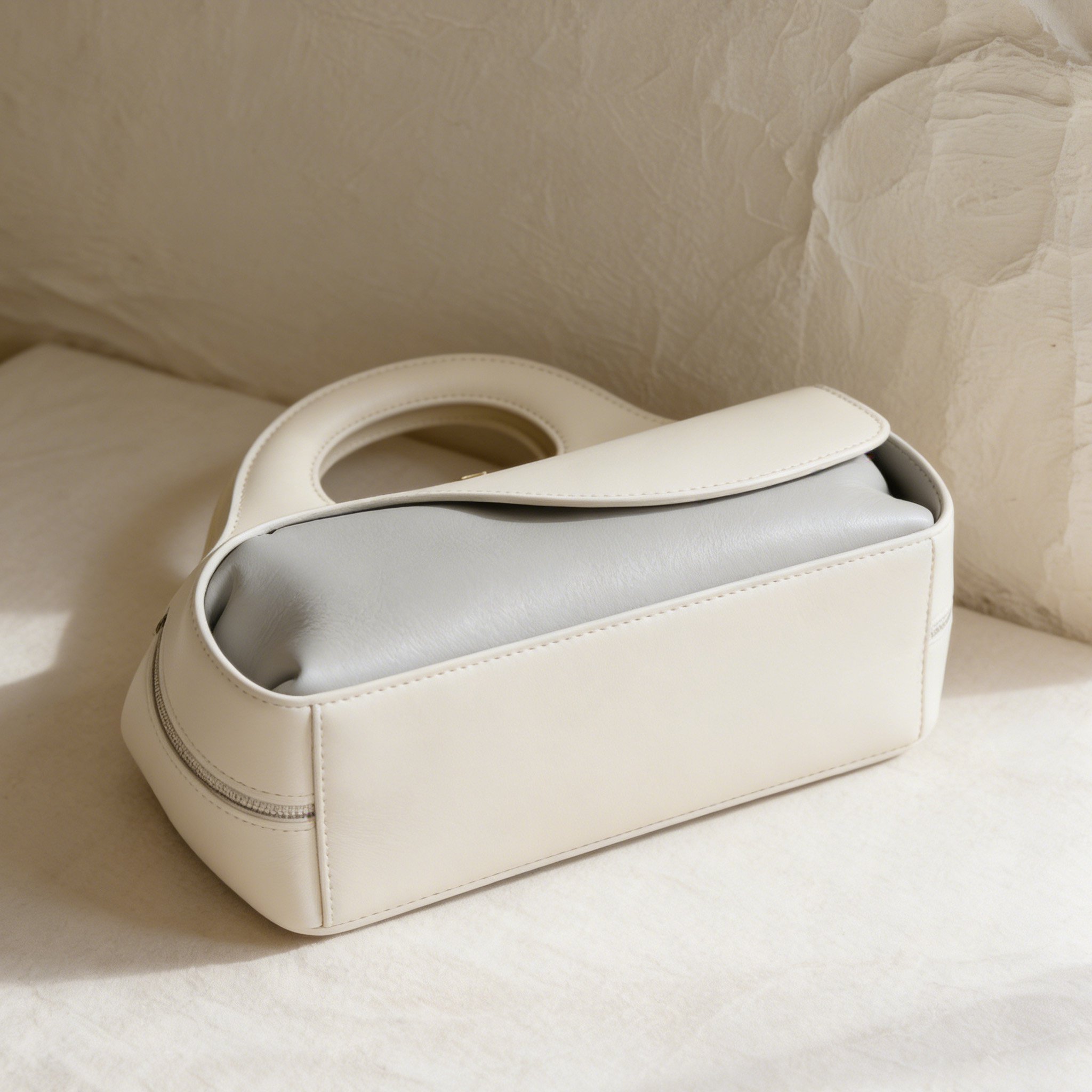 複数ポケット付きのコスメポーチ内部