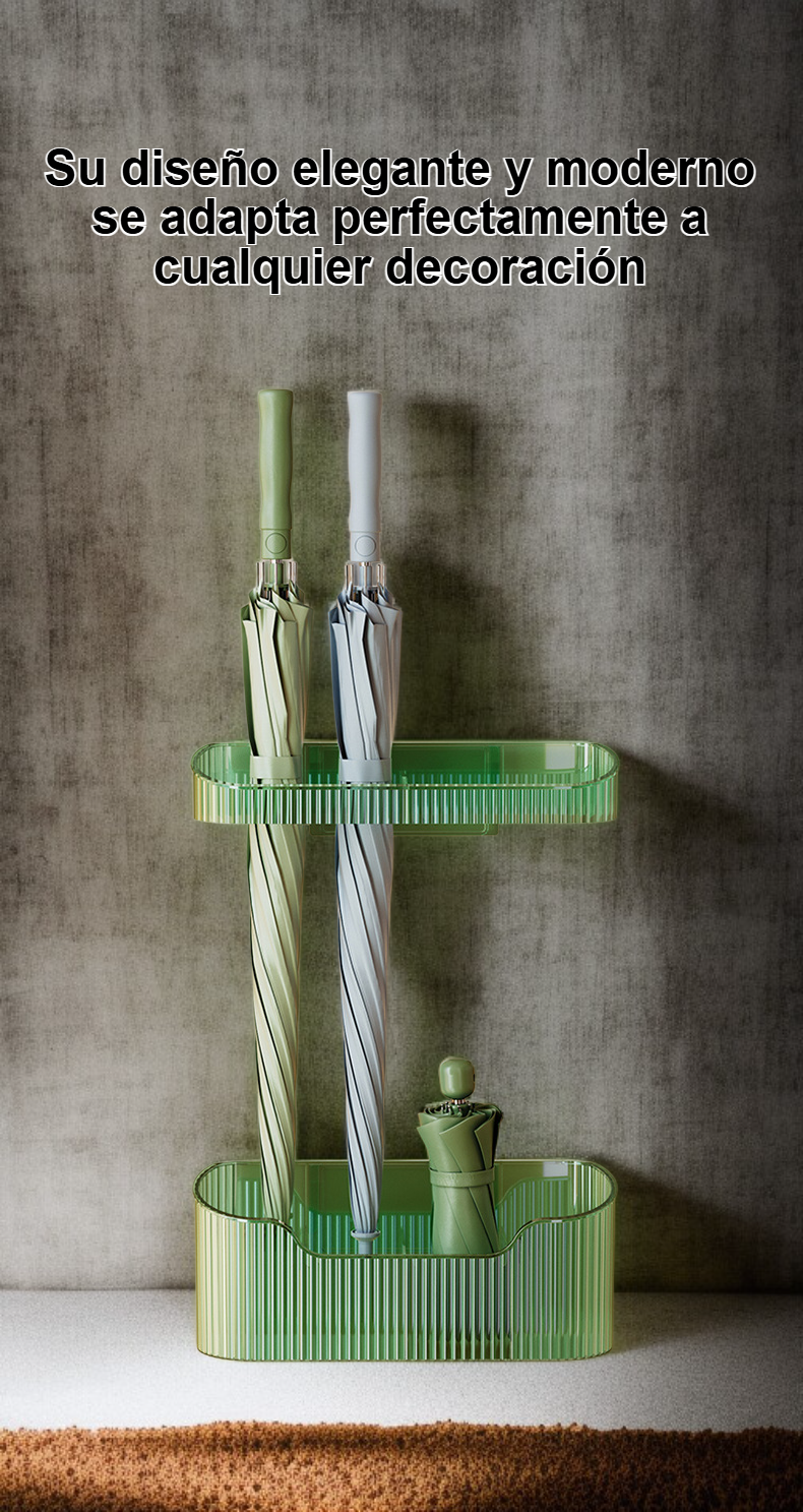 Estante para paraguas montado en la pared en entrada moderna