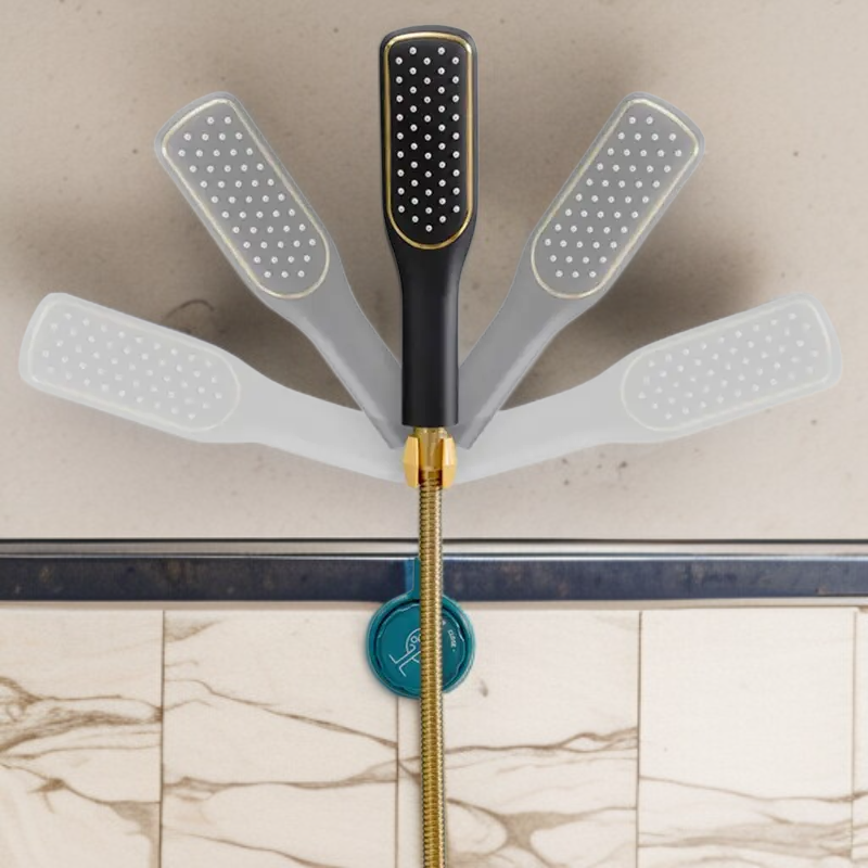 흡착컵이 있는 조절식 샤워 헤드 거치대