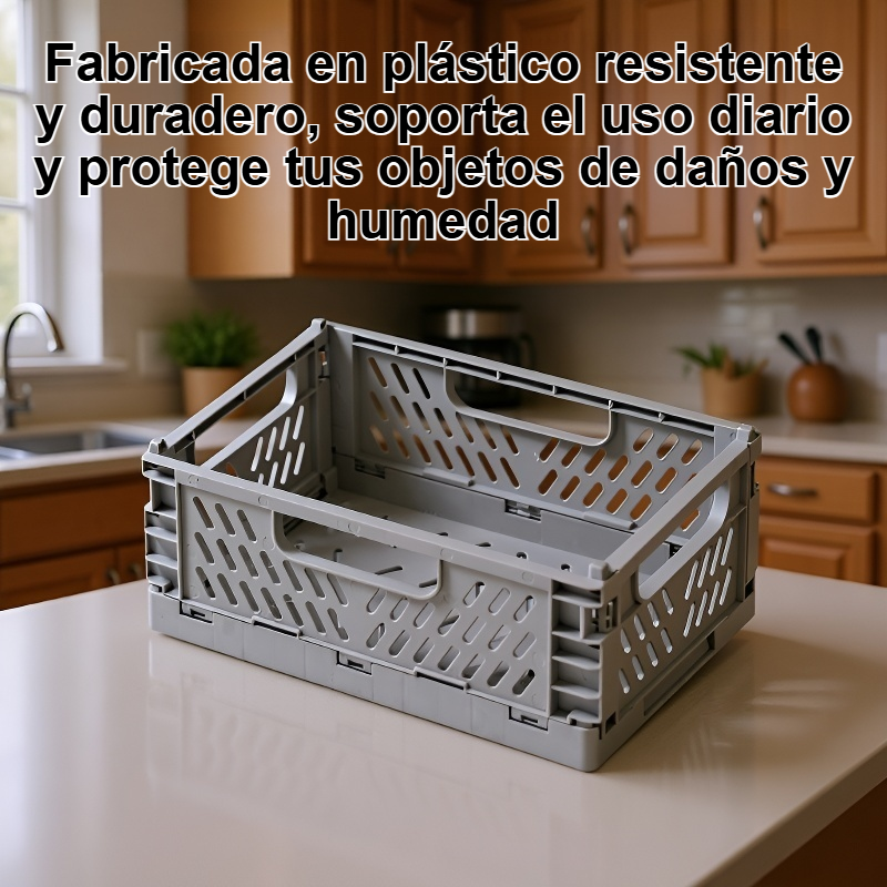 Caja de almacenamiento plegable de plástico