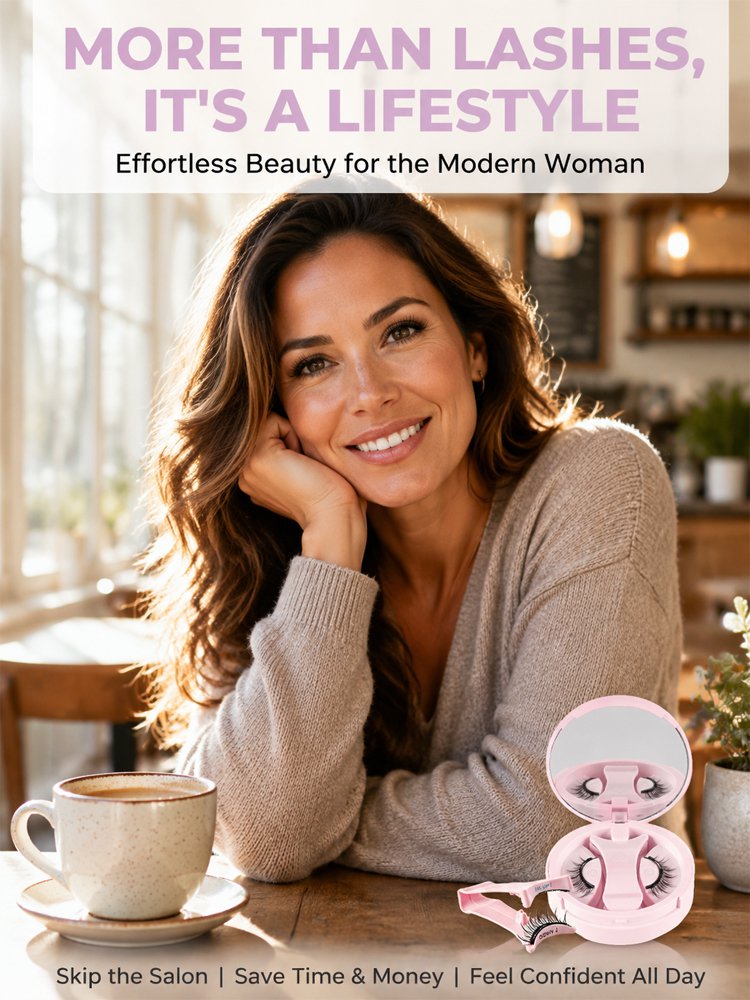 [No glue, no removal hassle; achieve perfect lashes in 3 seconds] Magnetic False Eyelashes