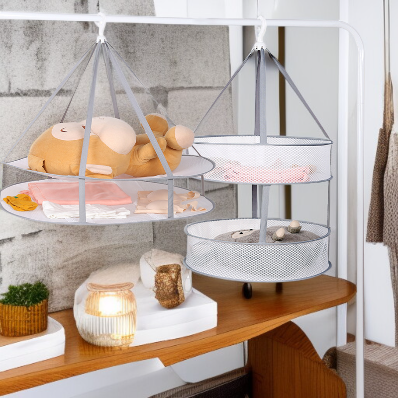 ราวตากผ้าแบบพับได้ ตาข่ายระบายอากาศสำหรับตากผ้า