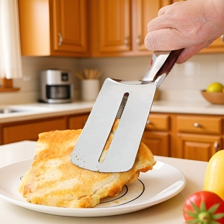 Többfunkciós, kétoldalas élelmiszer-megfordítható sütőlapát-bilincsek