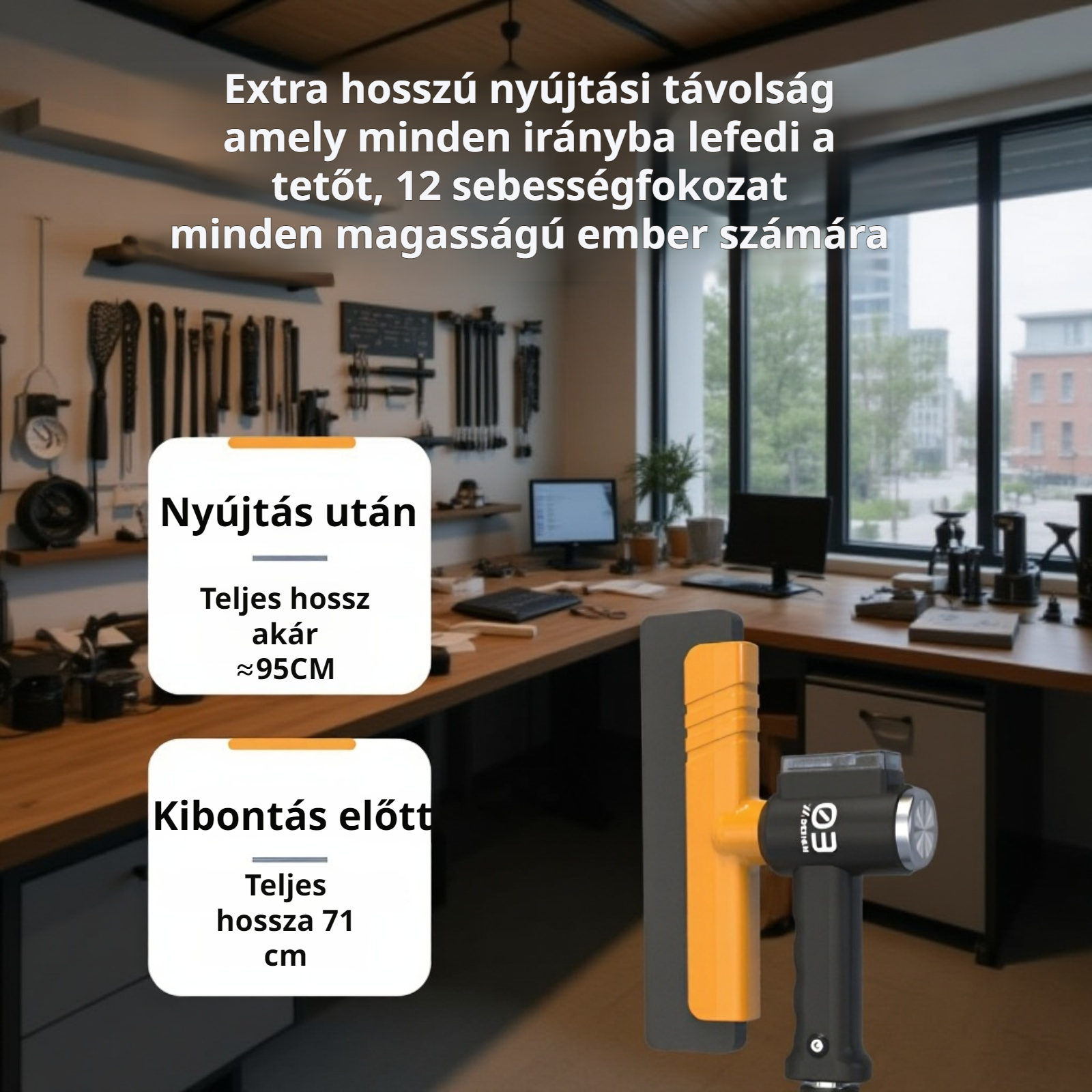 360°-ban forgatható autóüveg jégkaparó, amely nem károsítja a járművet