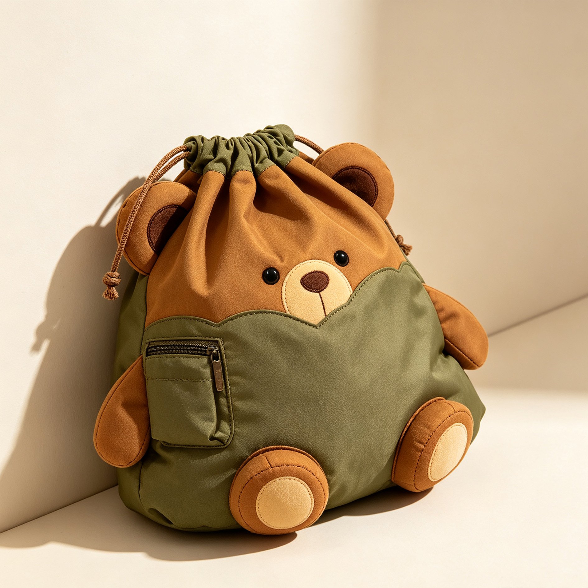 Bear Fun Drawstring Storage Bag
