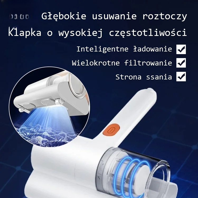 Domowy odkurzacz do usuwania roztoczy o wysokiej częstotliwości