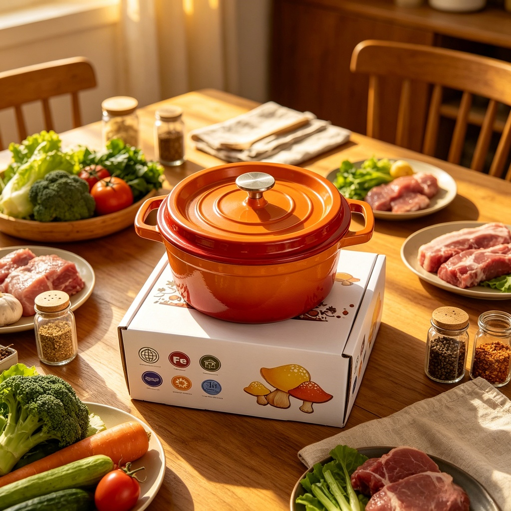 양손 주물 에나멜 국냄비