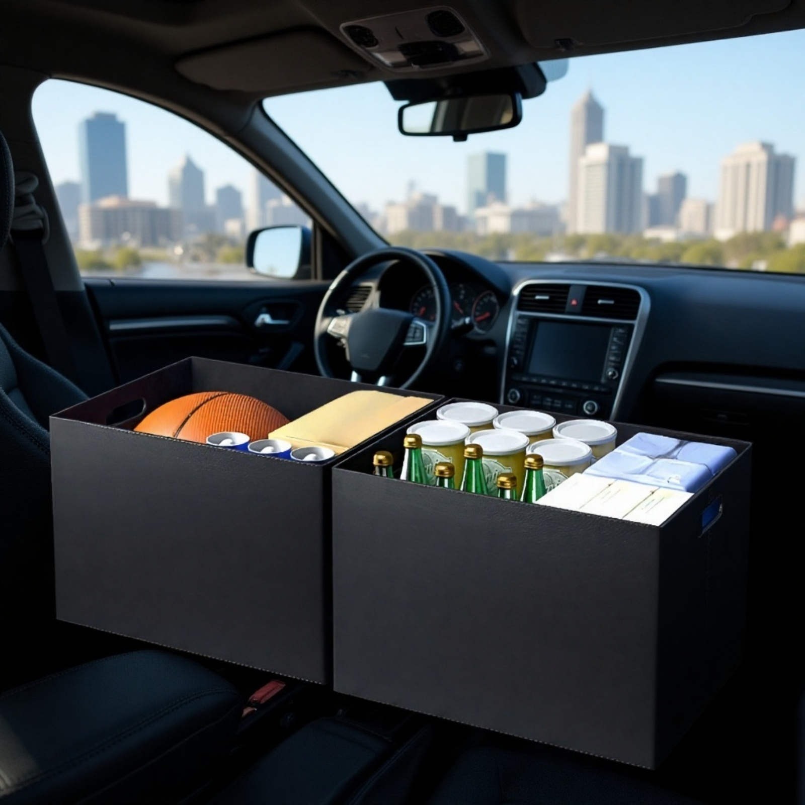 車のトランク折りたたみ収納ボックス車収納ボックス収納バスケット大容量高級SUVセダンユニバーサル