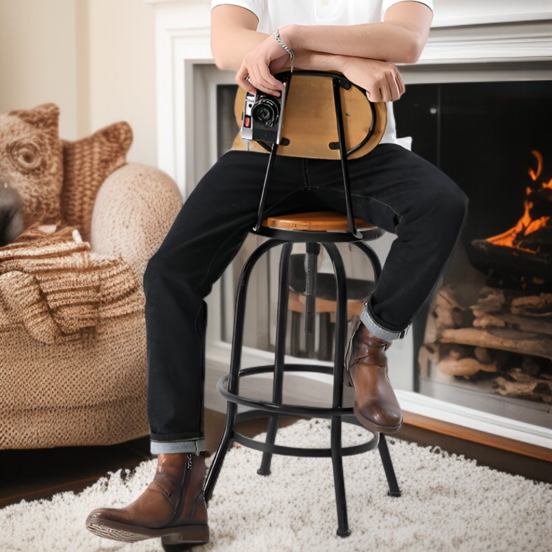 オリジナルカラー スリムフィットメンズデニムパンツ