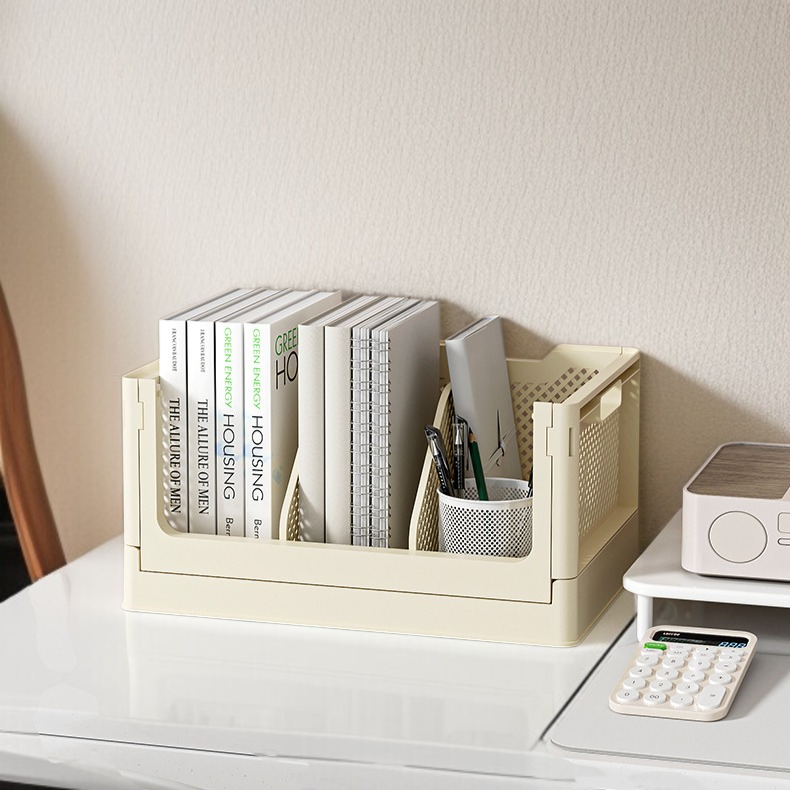 플라스틱 풀리 수납 바구니 다용도 테이블 정리 수납함 접이식 수납함 잡동사니 수납 바구니