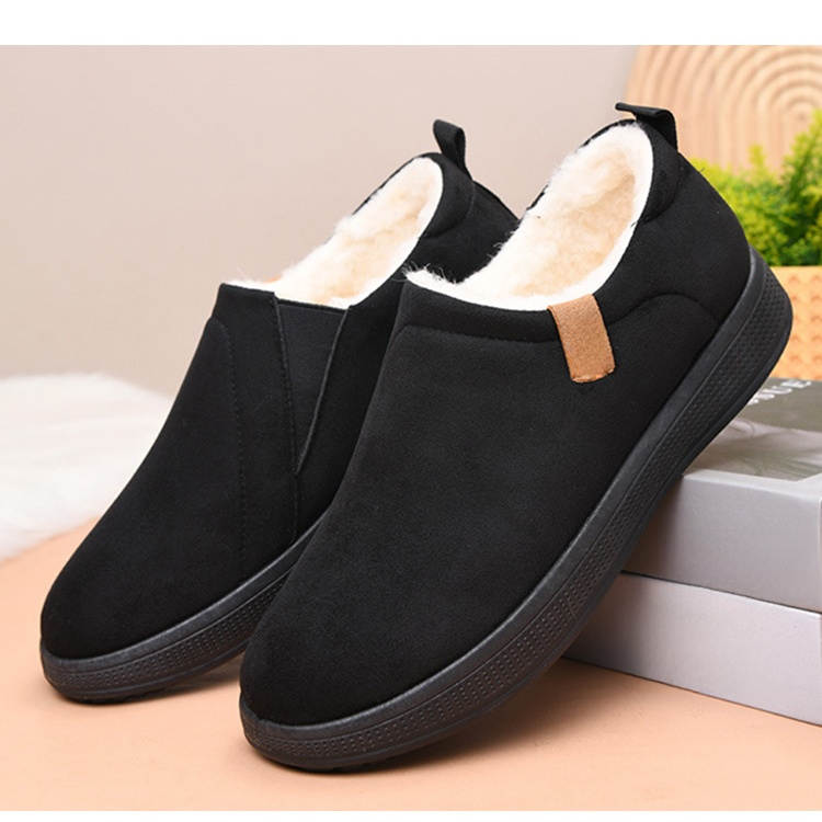 플리스 안감, 미끄럼 방지 슬립온 코튼 슈즈