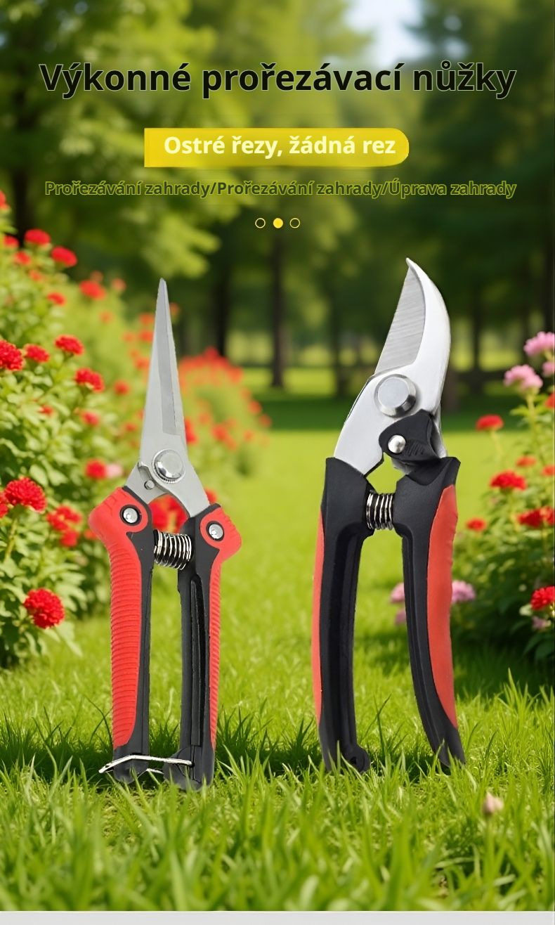 Sada na hrubé a jemné stříhání větví – kompletní pohled na celý set