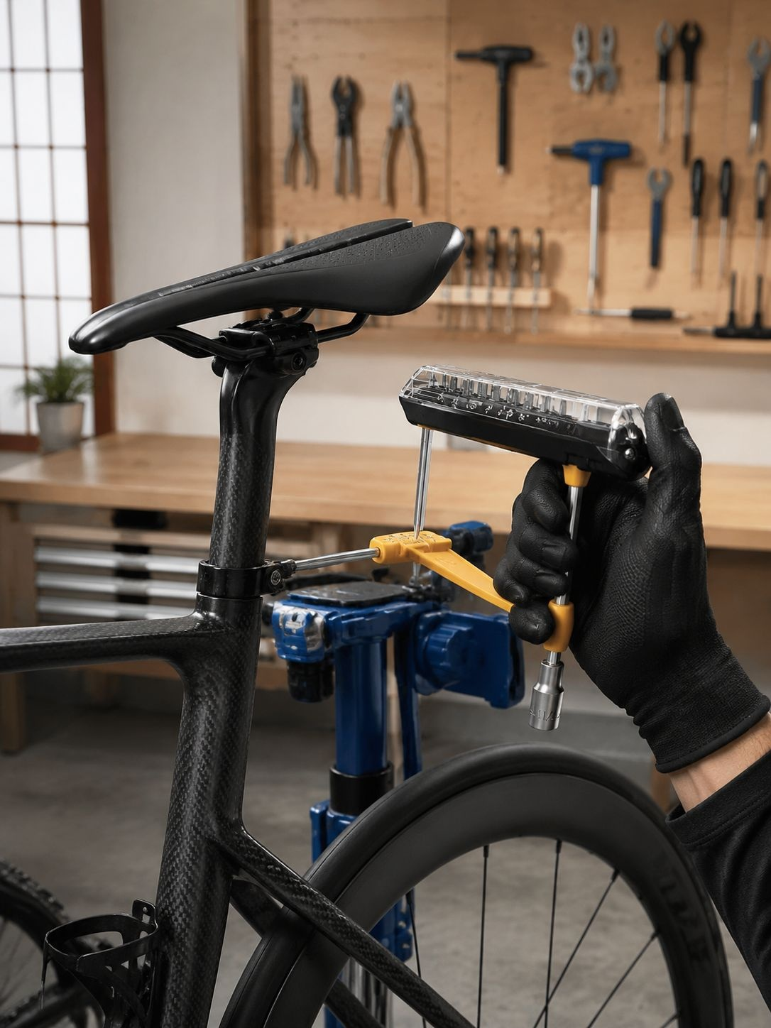 自転車メンテナンス用トルクレンチ六角セット 高精度一体型ポインター