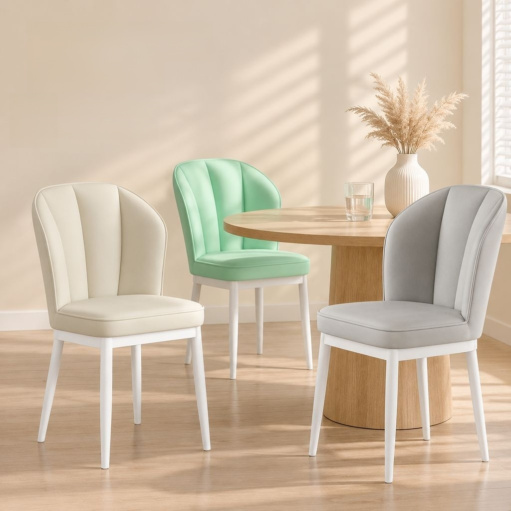 Modern Minimalist Cream-Style Dining Chair