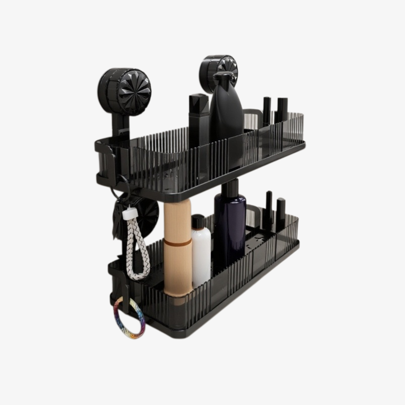 Estante de baño con ventosa, montaje en pared, sin necesidad de perforar