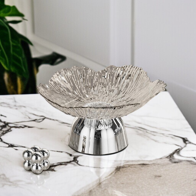 용모가 높은 꽃 과일 쟁반