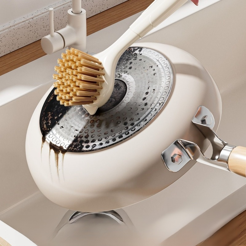 多功能吸盤長柄鍋刷