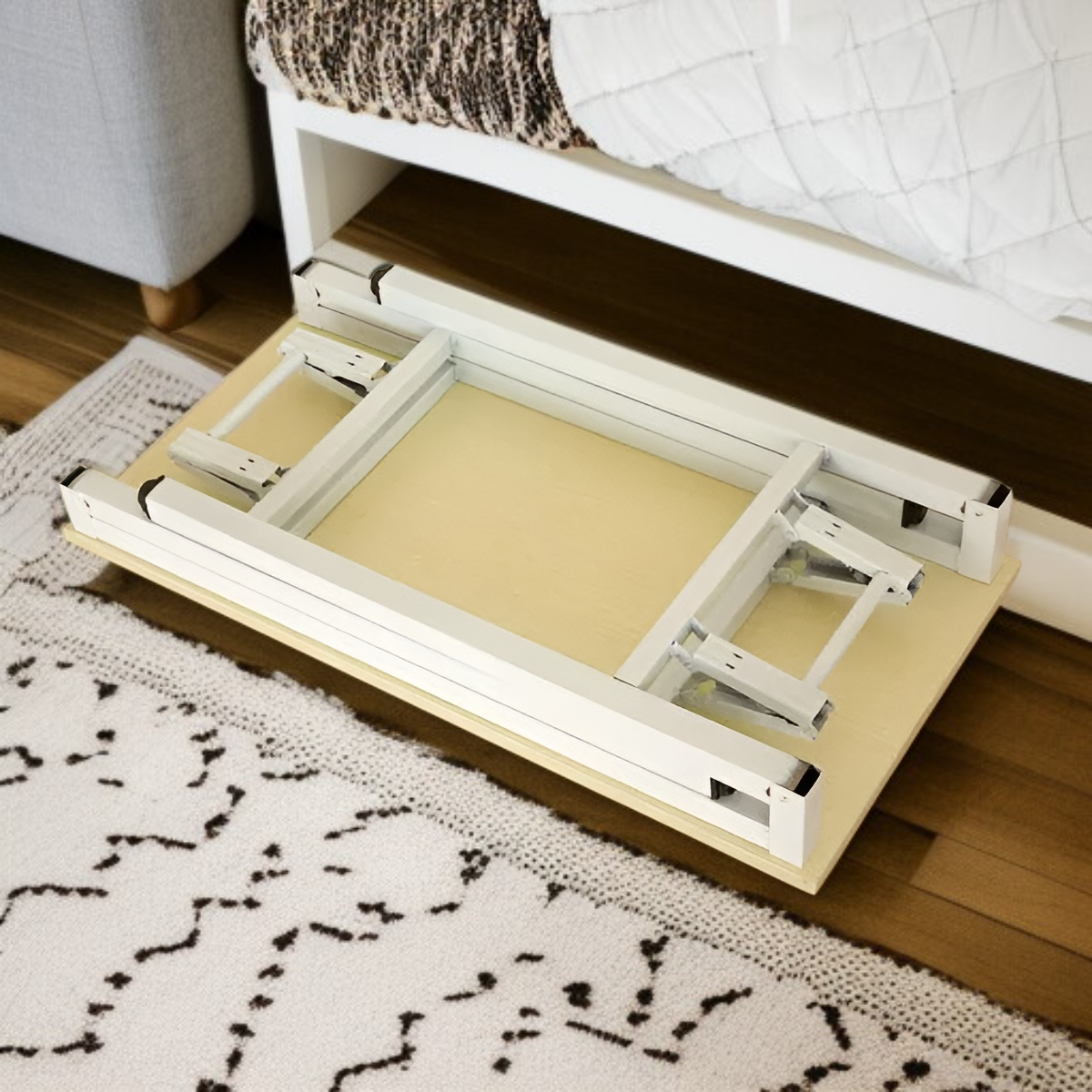 원목 스타일의 접이식 심플 책상