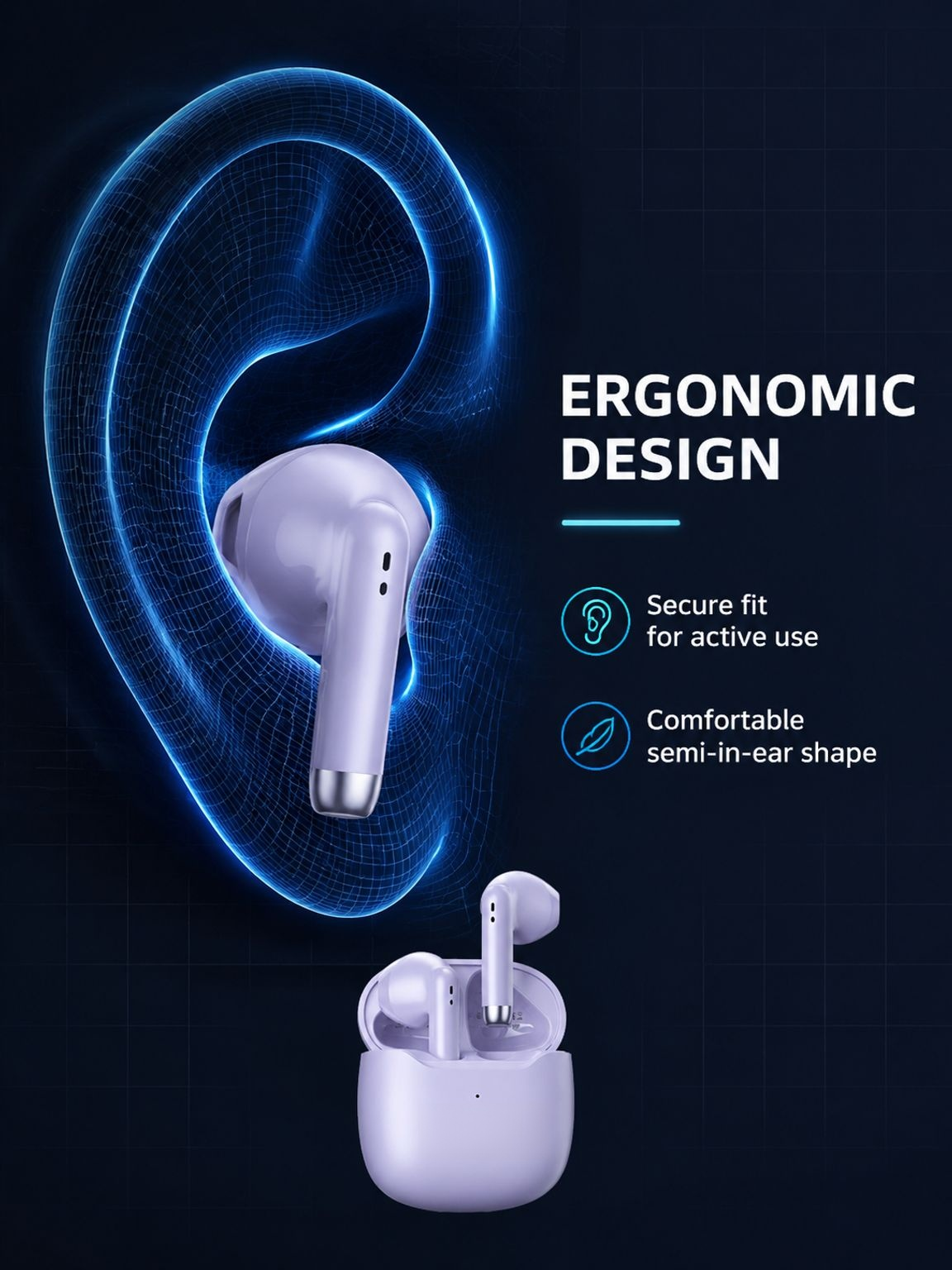 Compact mini Bluetooth earbuds for active lifestyle