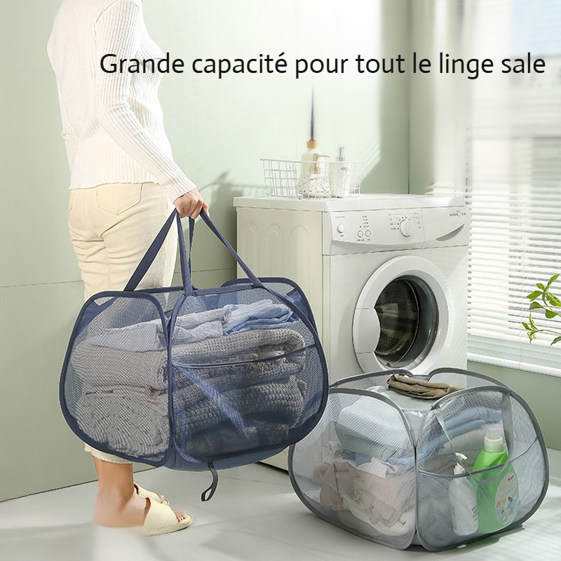 Panier à linge sale pliable grande capacité