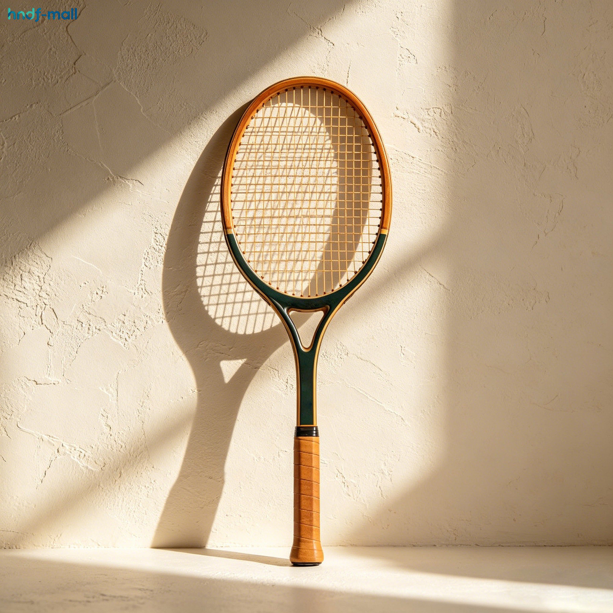 Durable carbon composite tennis racket close-up