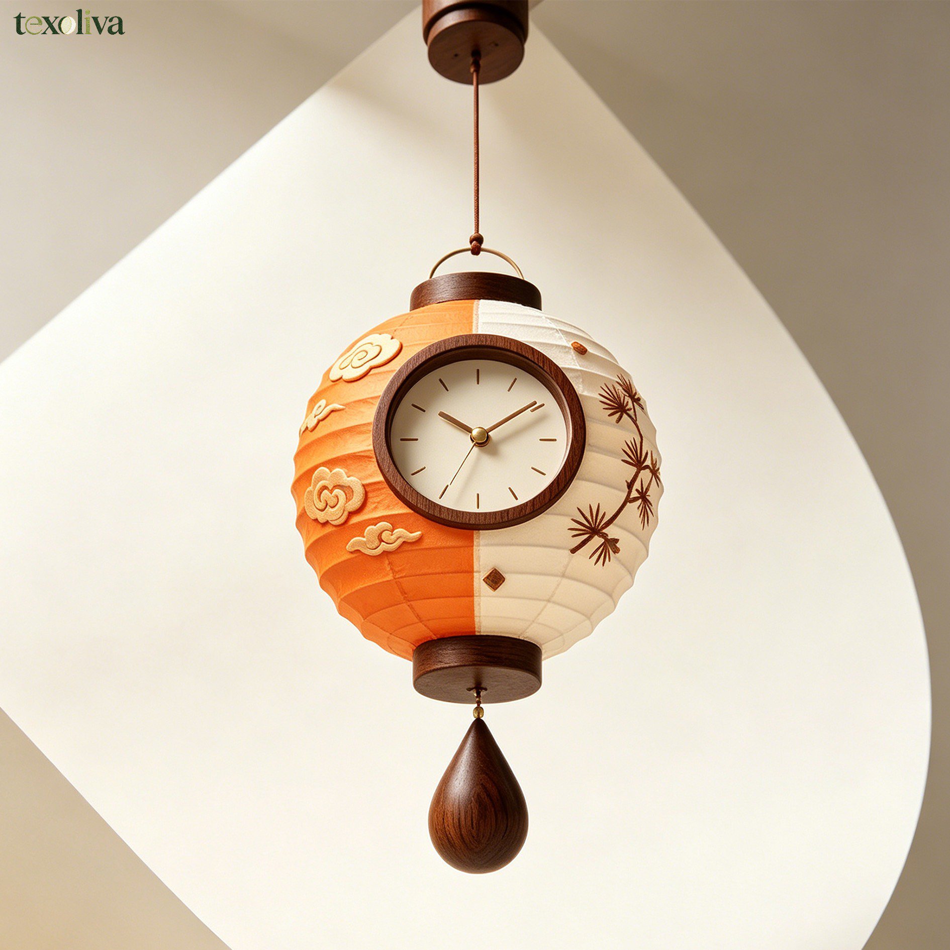 Close-up of stylish clock hands and face design
