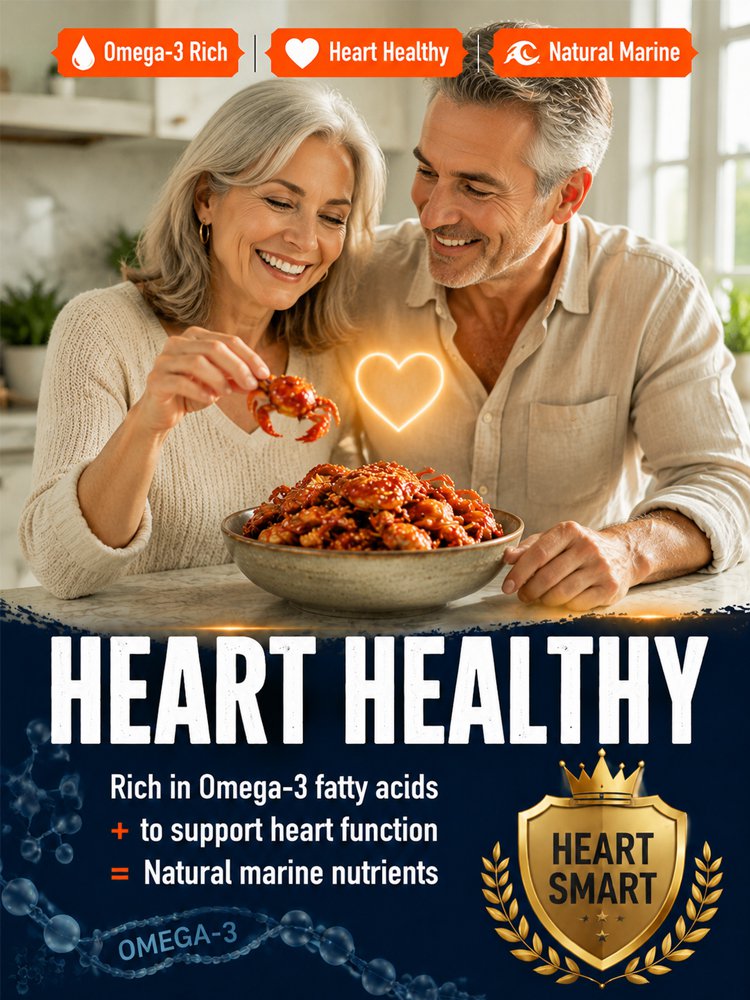 Spicy Sea Crab Snacks - High in Protein, Low in Sodium