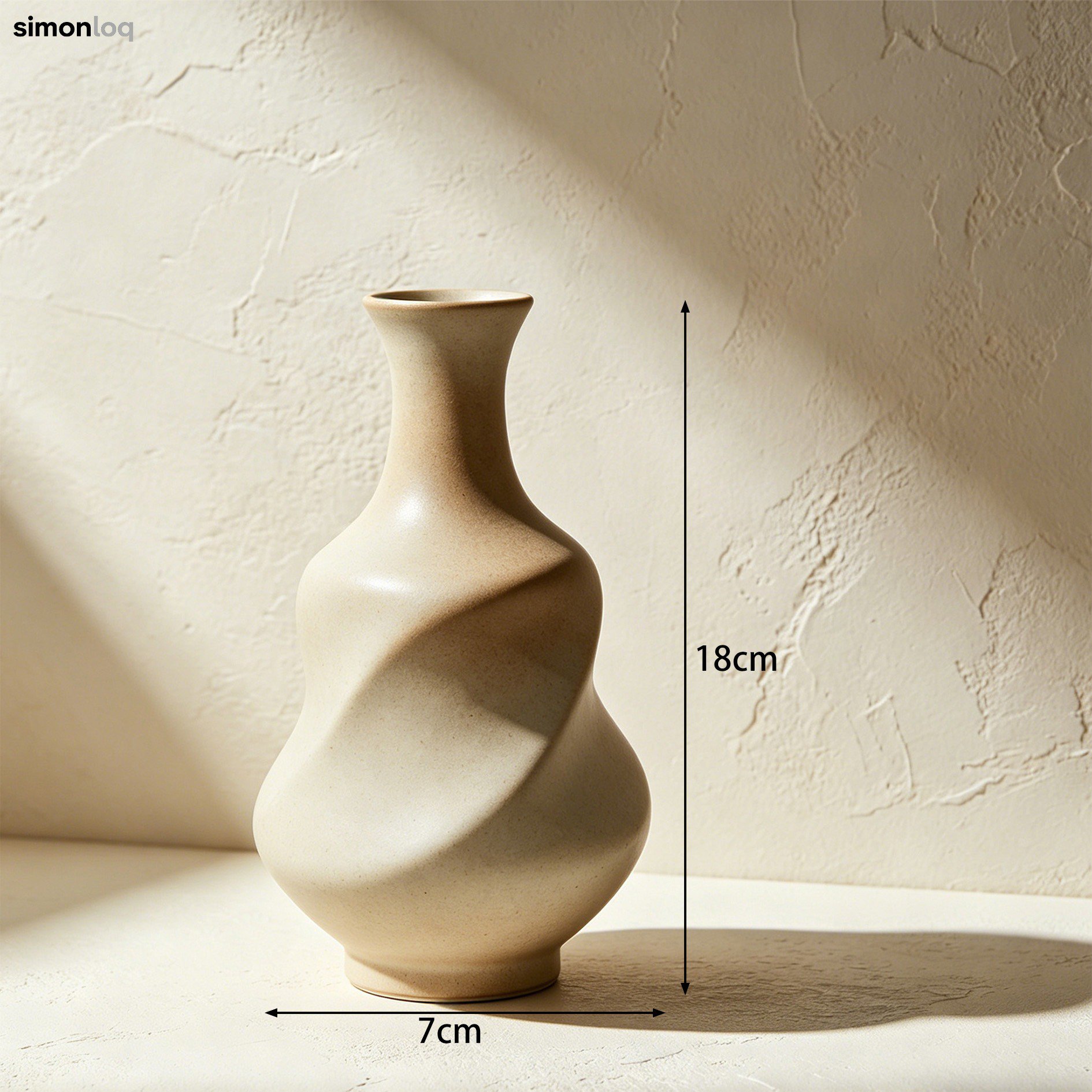 セラミック花瓶の質感アップ