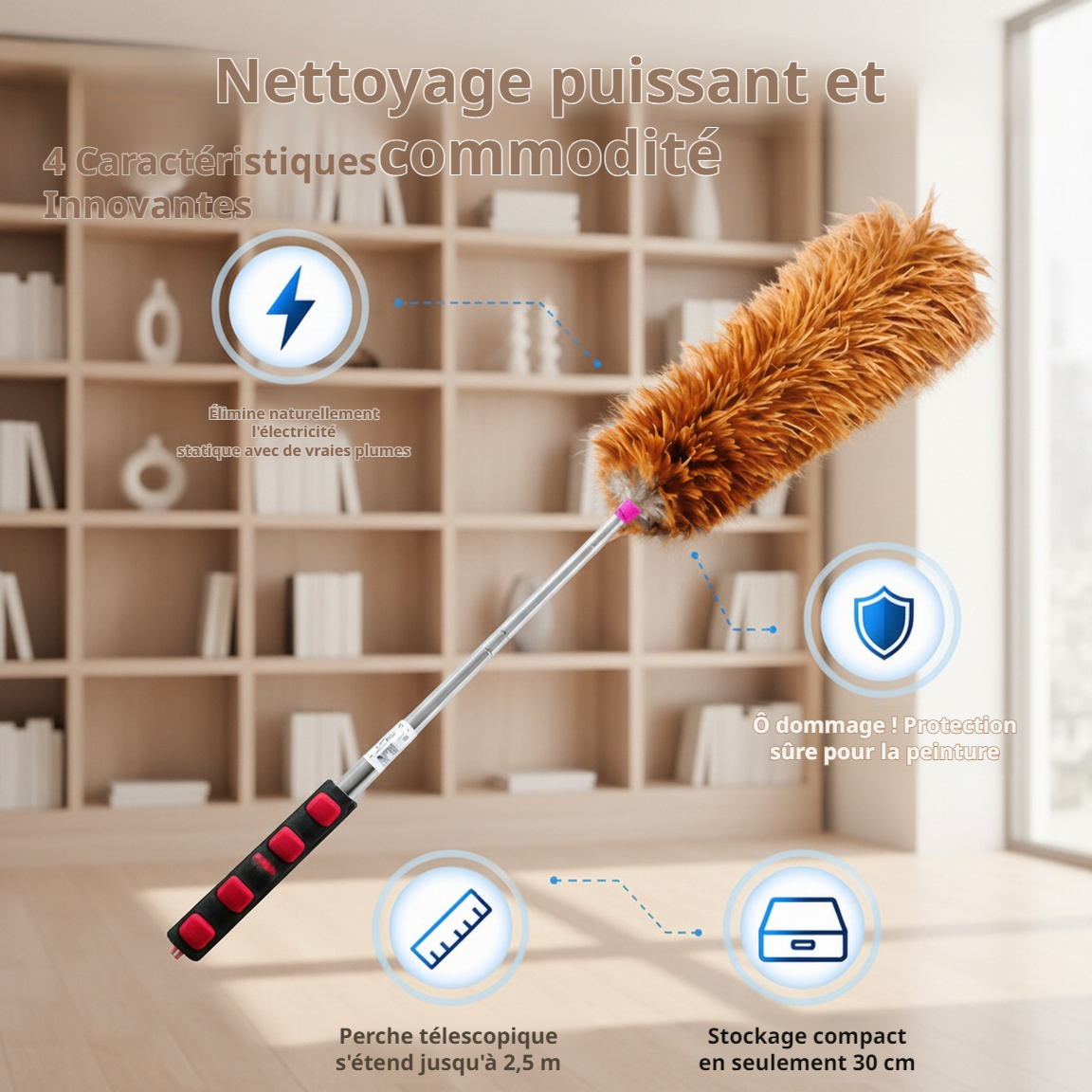 Plumeau pour la maison et la voiture, flexible et épaissi, kit complet