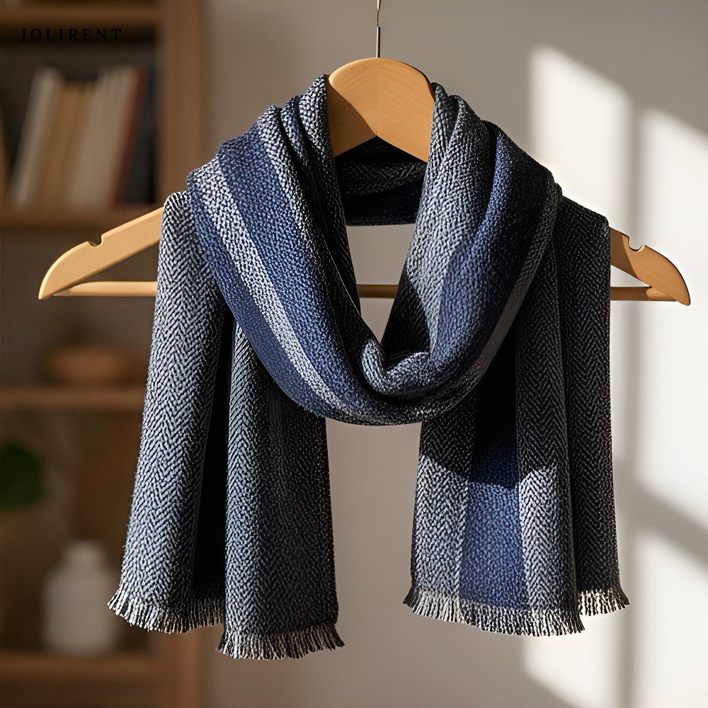 고급 솔리드 컬러 캐시미어 스카프 디테일