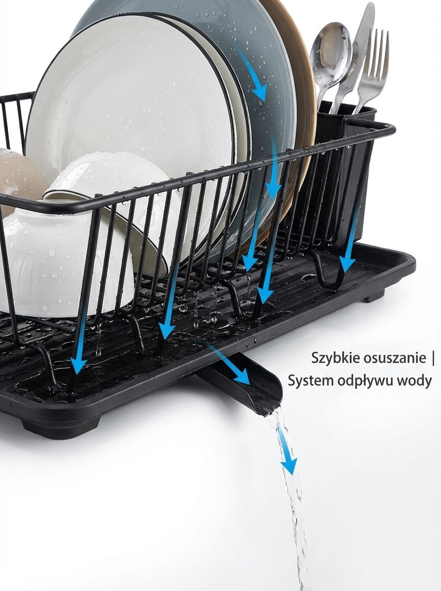 Funkcjonalny stojak na sztućce i naczynia