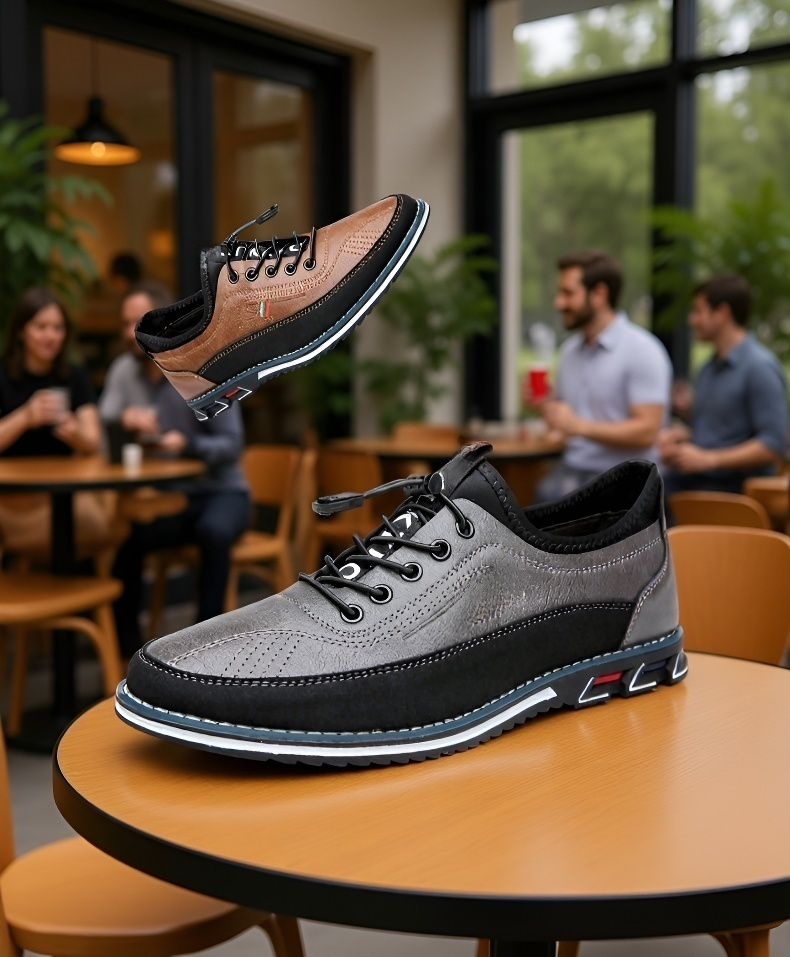 캐주얼 스타일 화이트 남성 신발