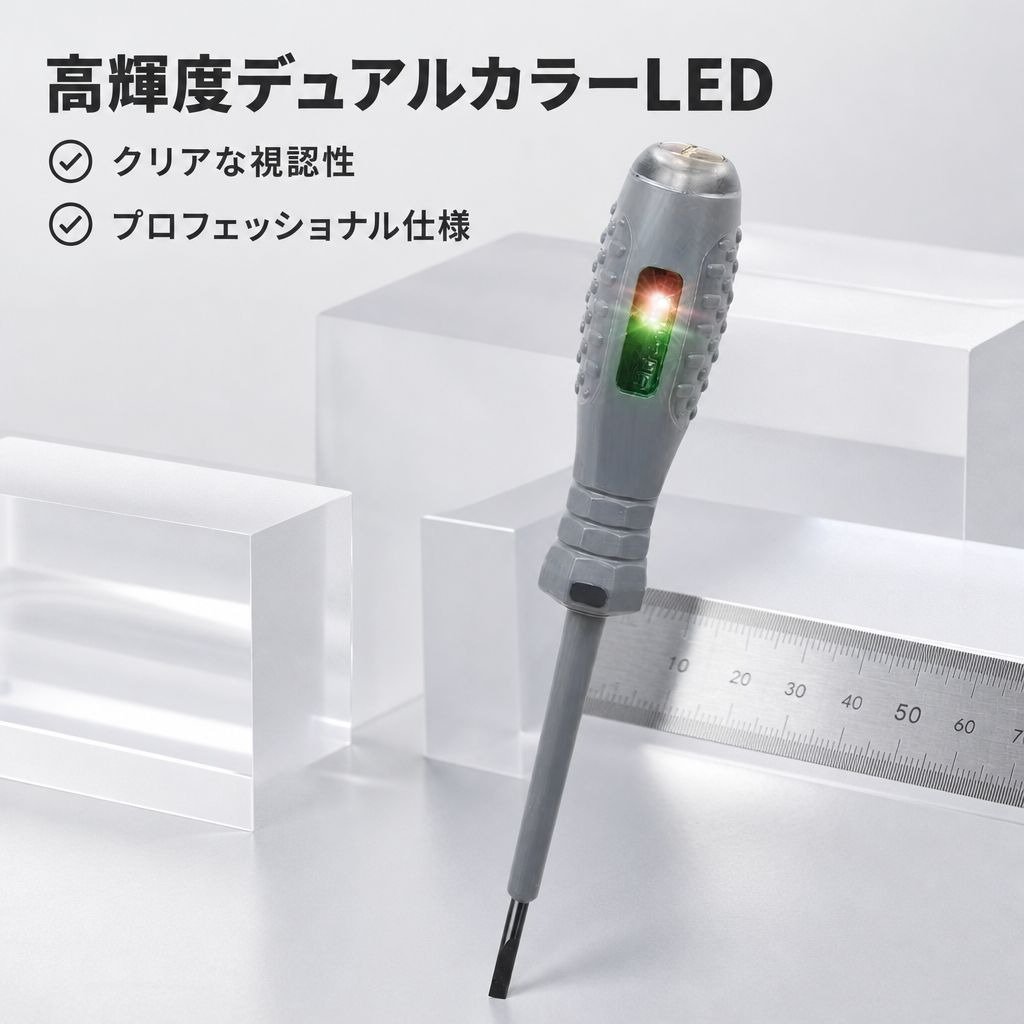 電工専用検出電気ペン ダブルライト断線テストドライバー ゼロファイア感応電気ペン