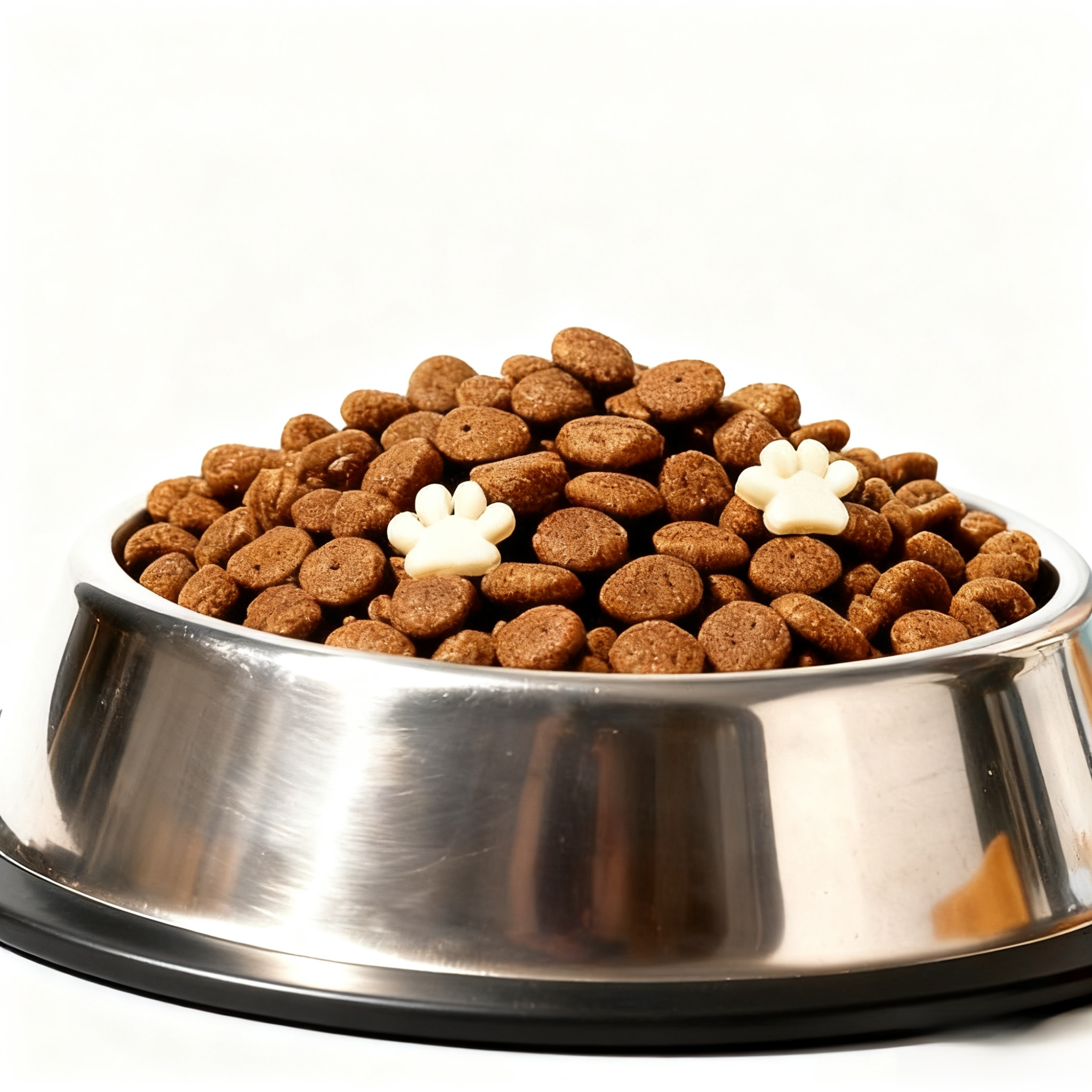 Close-up of nutritious puppy kibble