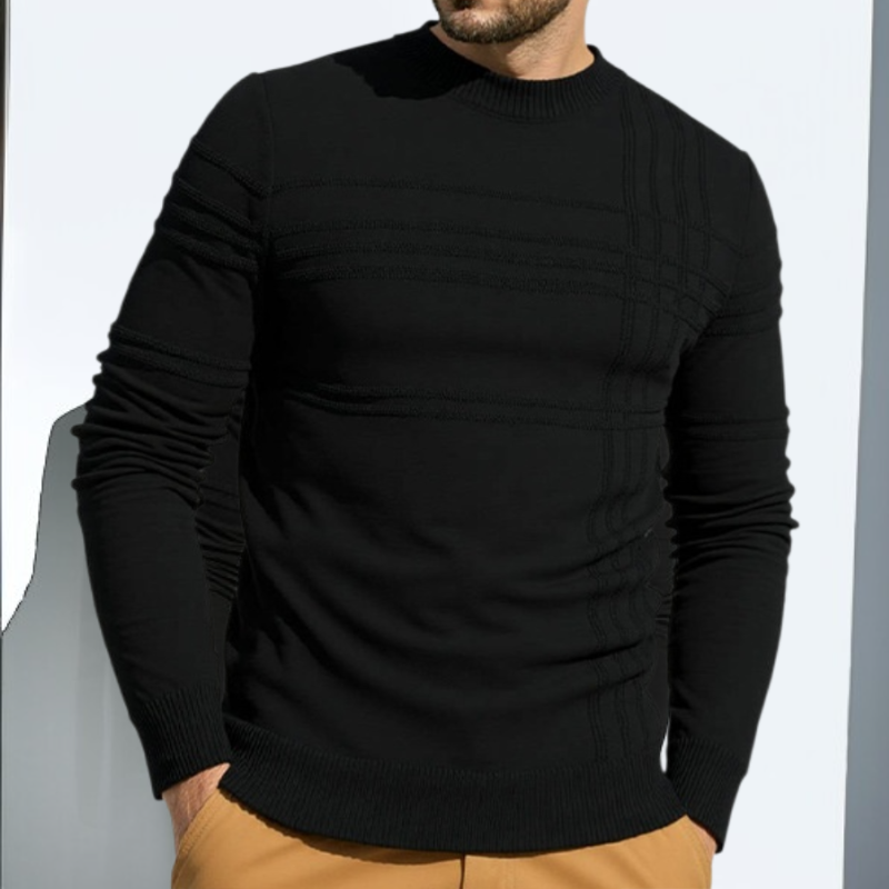 남성 라운드 재킷 단색 베이스 니트