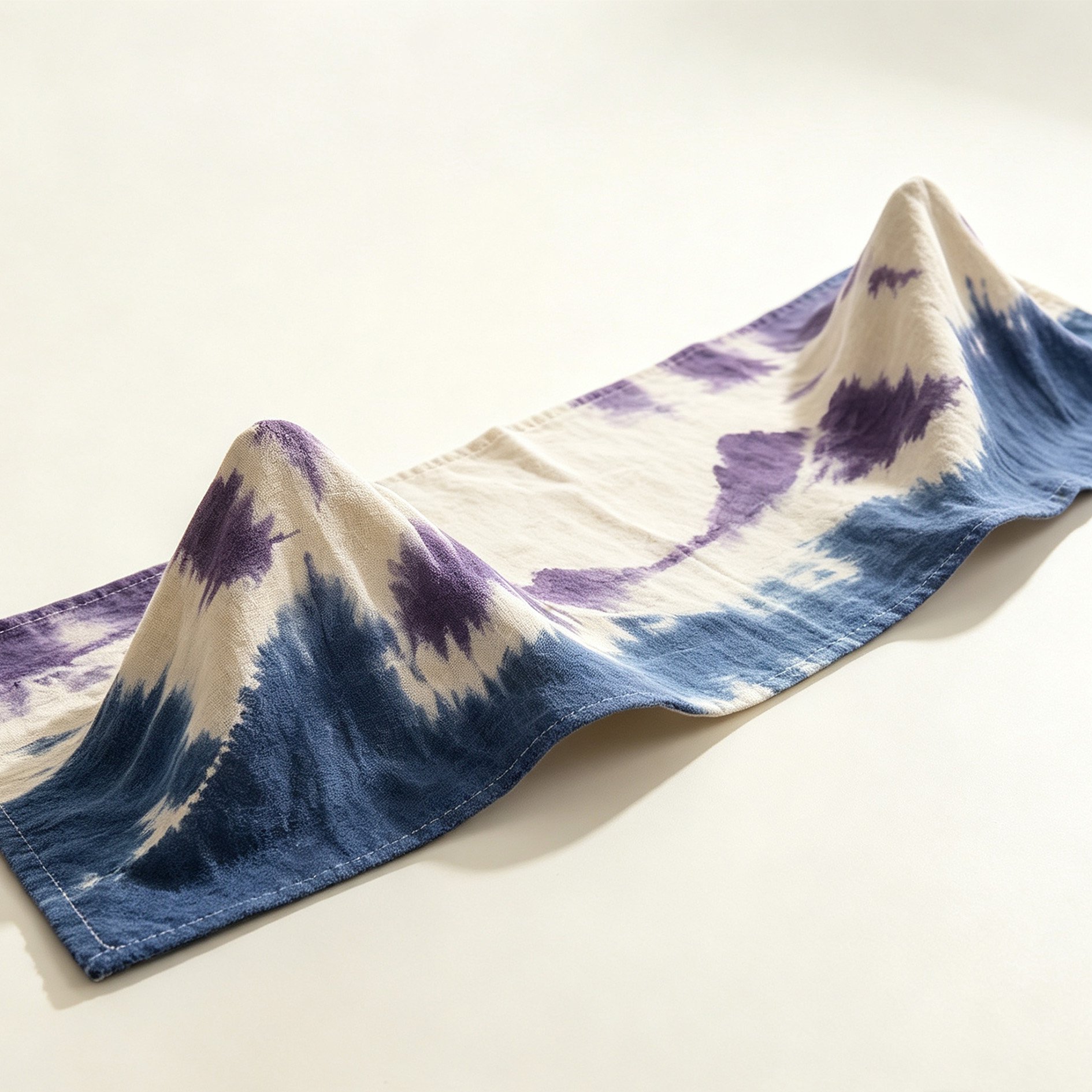 Landscape Tie-Dye Fabric Table Runner