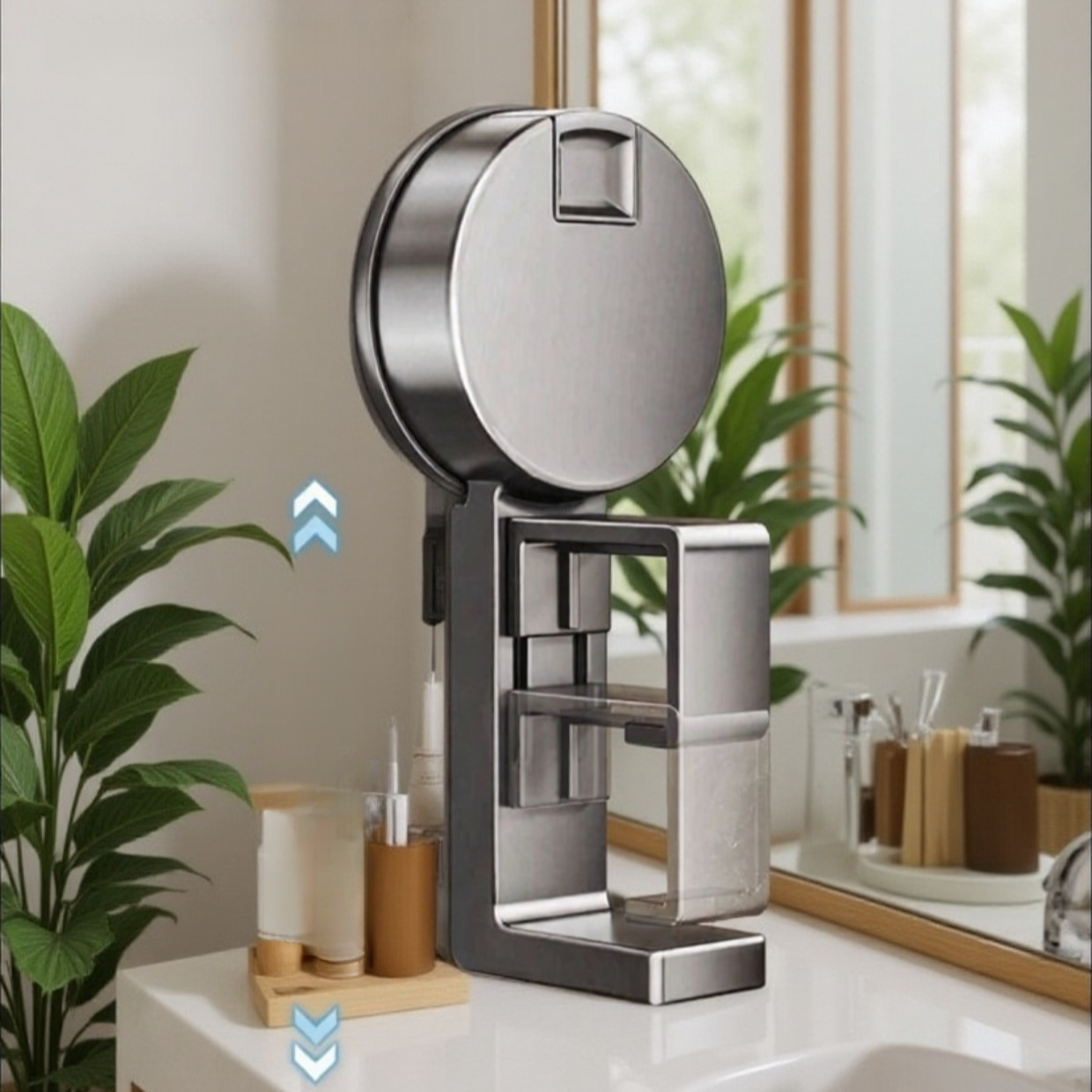 흡착식 세면대 수납 선반