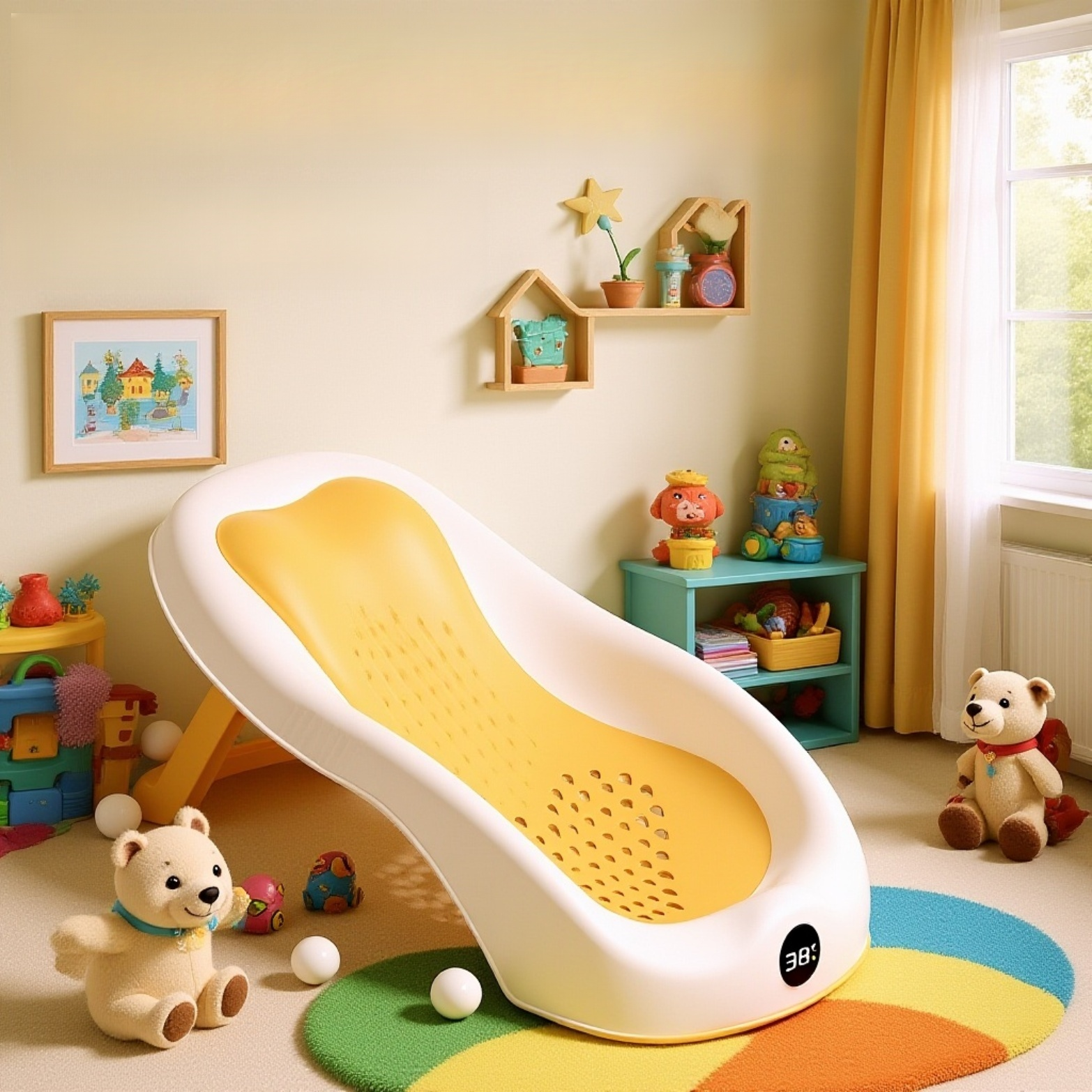 Sturdy baby bath rack for newborns