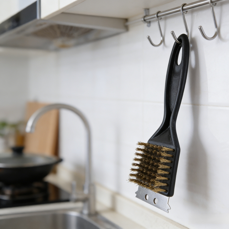 燒烤專用8寸尖尾刷，輕鬆清潔烤架