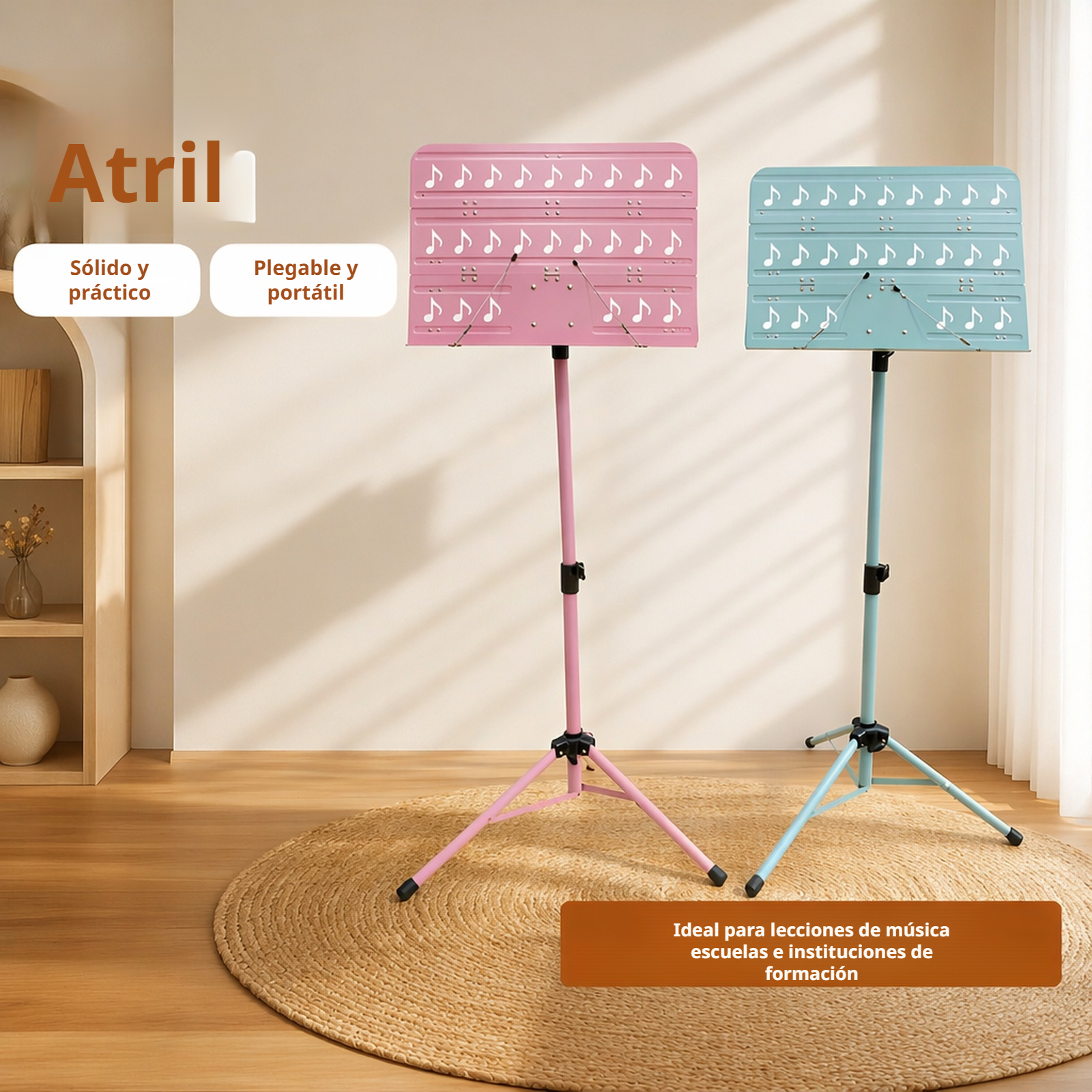 Atril de música portátil y plegable, apto para guitarra, guzheng y violín
