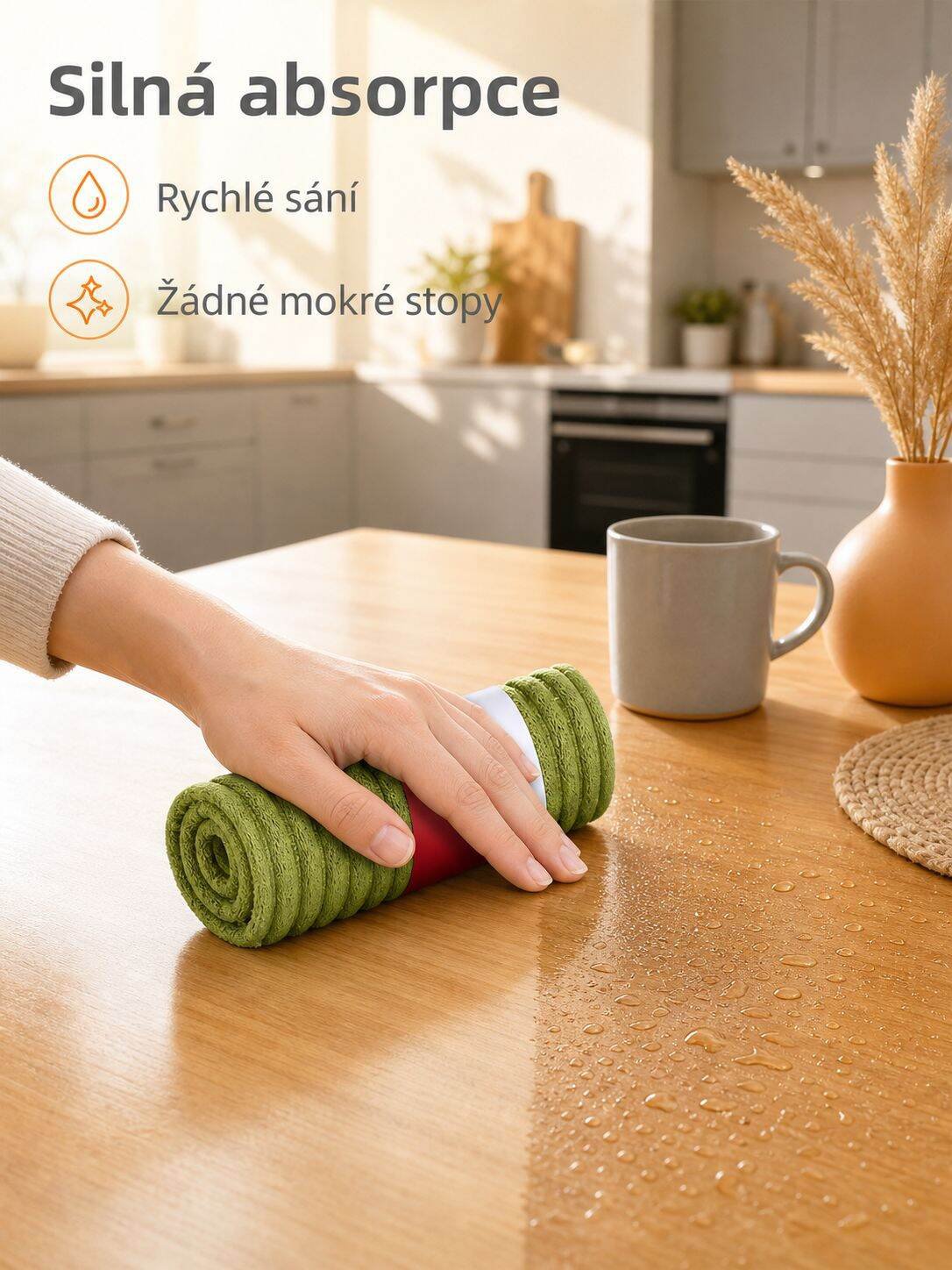 Jednorázová bambusová kuchyňská utěrka pro lenochy