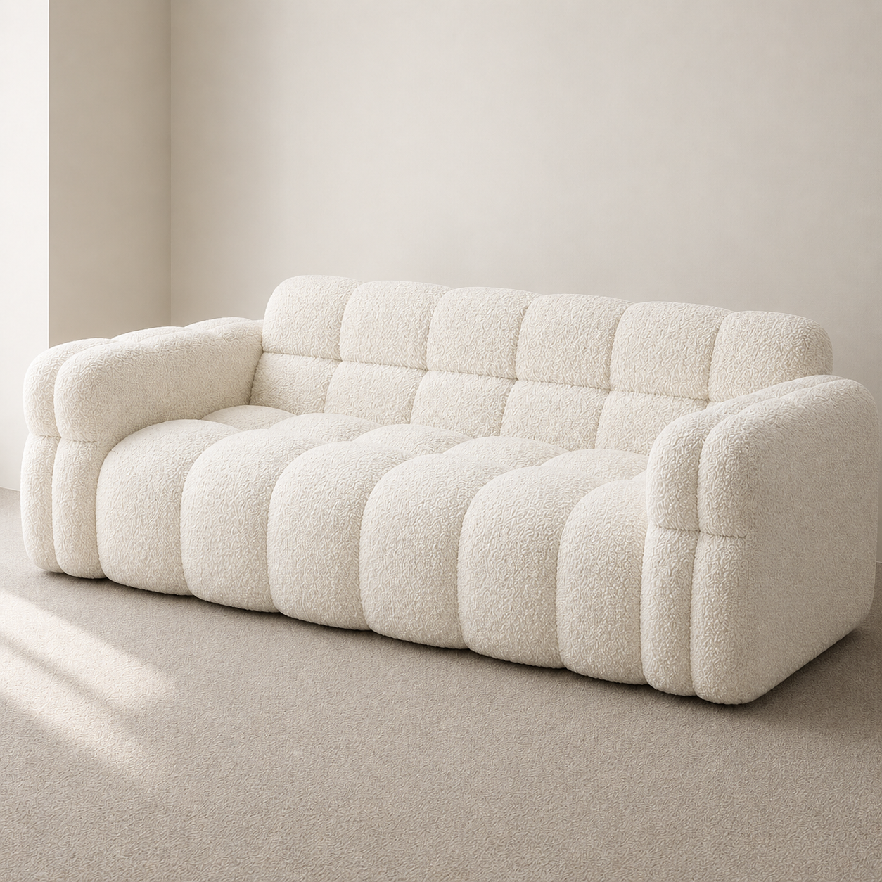 Modernes cremiges Sofa für ein gemütliches und stilvolles Zuhause