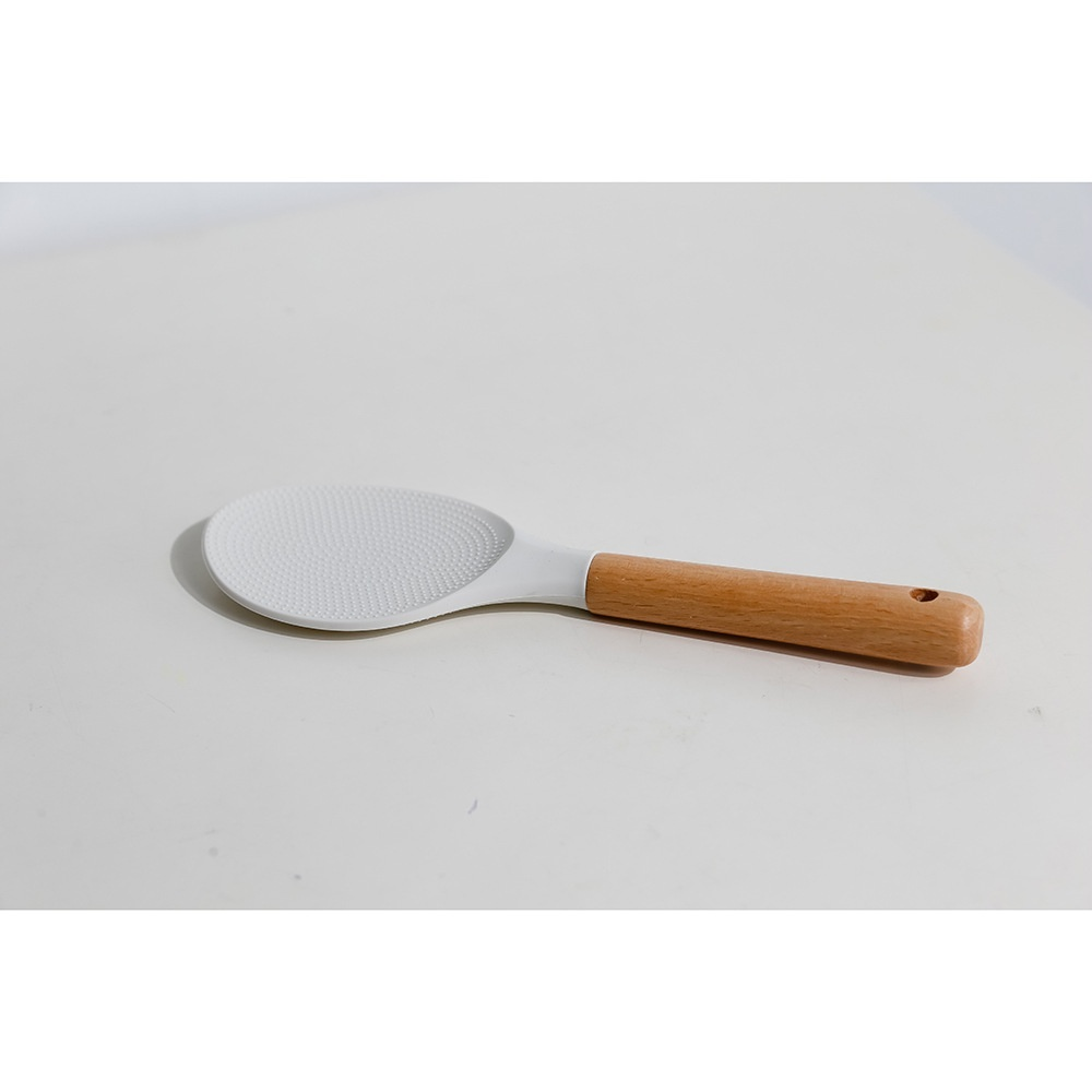 Wooden handle silicone rice spoon