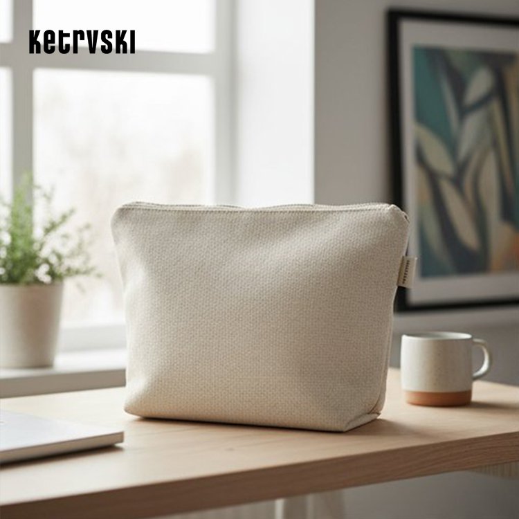 라이트 카키색 수납백