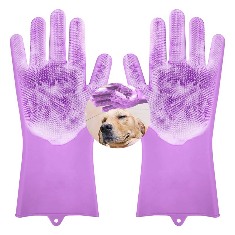 動物の完璧な入浴シャンプー犬と猫のブラシ手袋