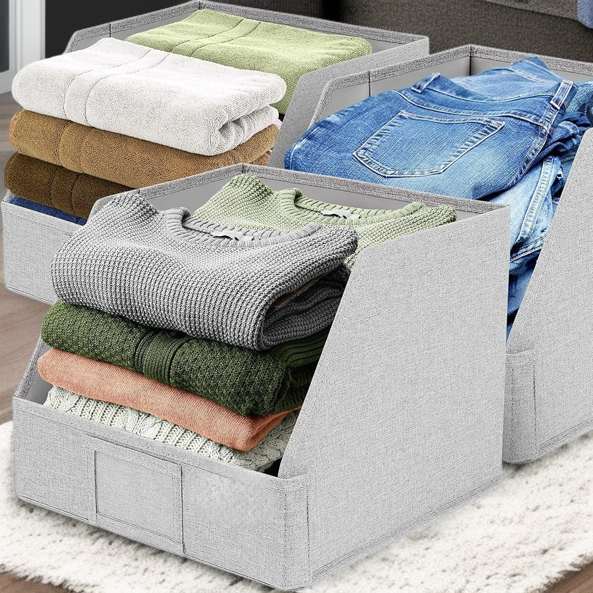 오픈 코튼 및 리넨 보관함