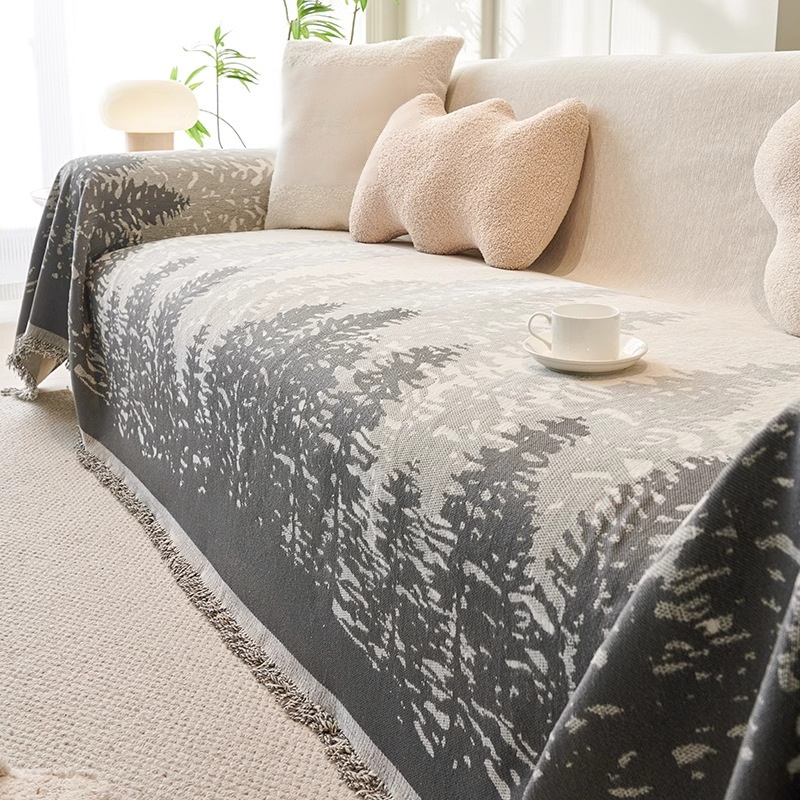 シニールの四季折々のソファタオル