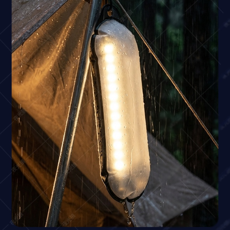  Lámpara de cápsula inflable para camping y senderismo