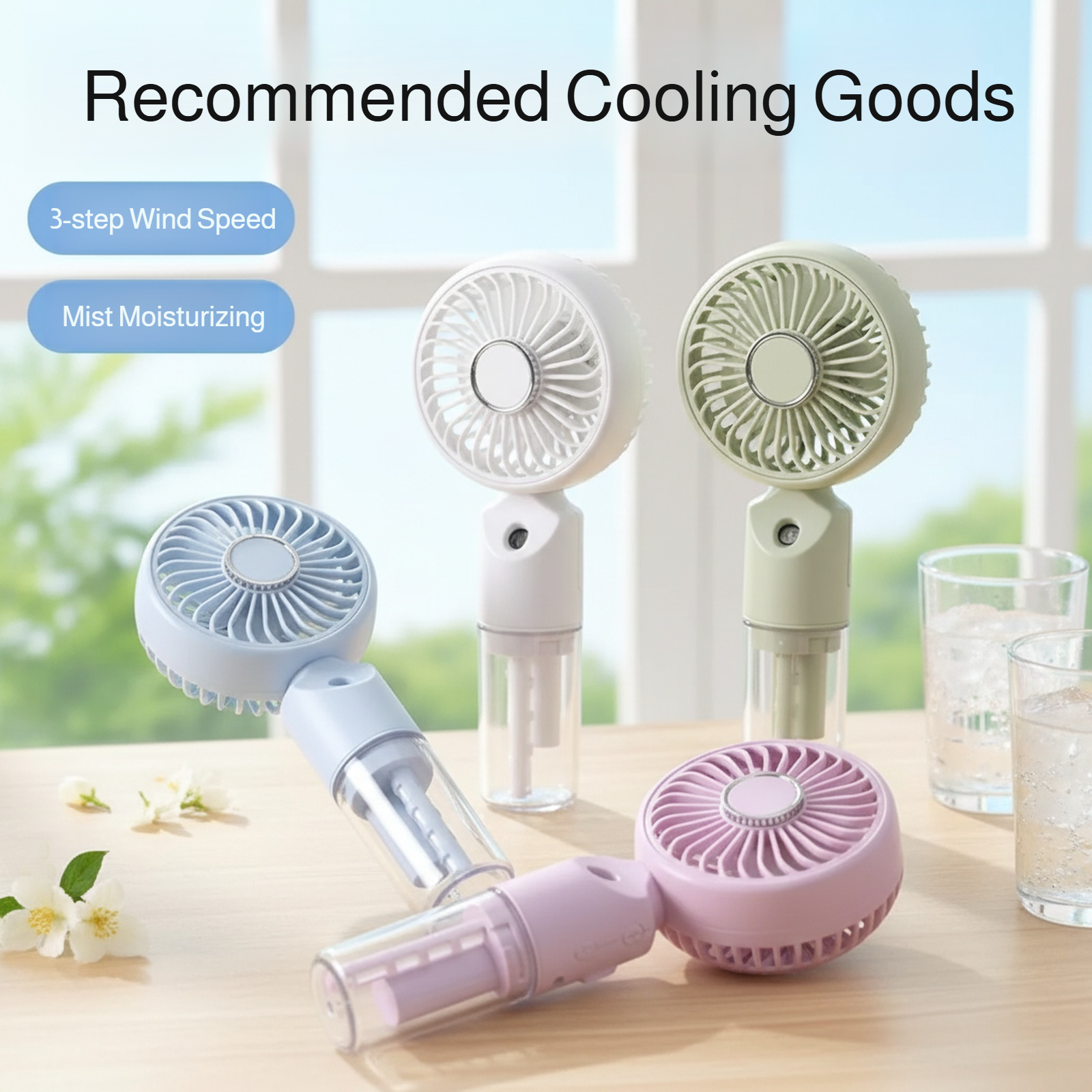 Handheld Portable USB Rechargeable Mini Mist Fan