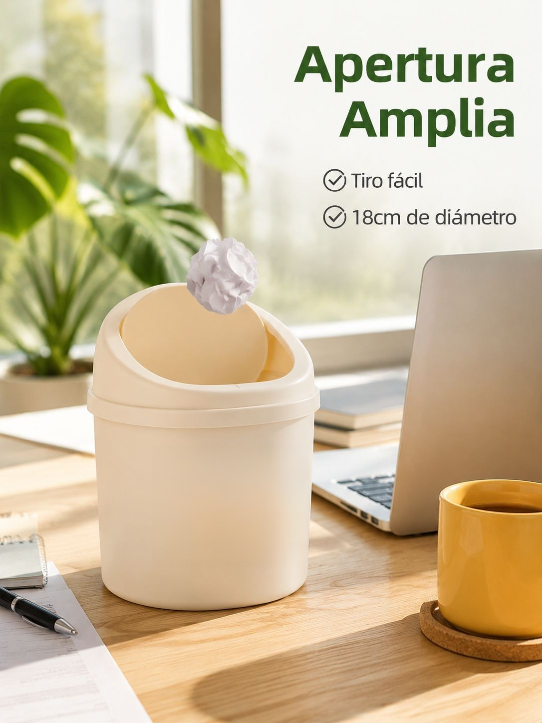 Mini cubo de basura para escritorio